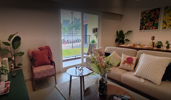Birla Evara model flats at project site in Bangalore for homebuyers to experience actual flat layout and interiors